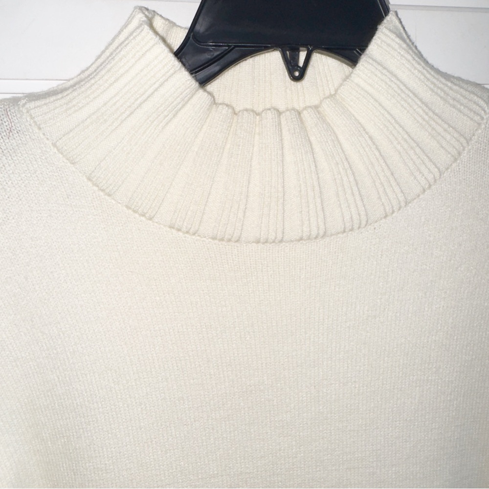 NWT Commense Miss Paris Mock Neck Stripe Sweater Black/White Women's Sweater XS - Picture 7 of 13